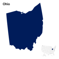 carta geografica di Ohio. Ohio carta geografica. Stati Uniti d'America carta geografica png