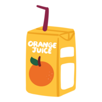 hand drawing cartoon juice. drink carton sticker set png