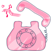 pink vintage phone png