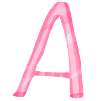 alphabet A with pink theme png