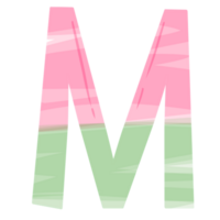 alphabet M with Christmas theme png