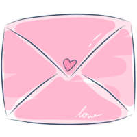 rose lettre et enveloppe png