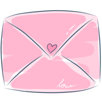 pink letter and envelope png