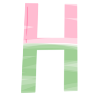 alphabet H with Christmas theme png