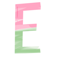 alphabet e avec Noël thème png