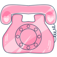 pink retro phone png