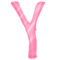 Alphabet y mit Rosa Thema png