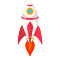 White Rocket illustration isolated png