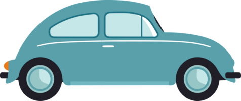 Blue Pastel Vintage Car Illustration png