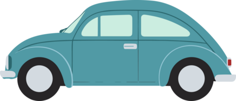 Blau Pastell- Jahrgang Auto Illustration png