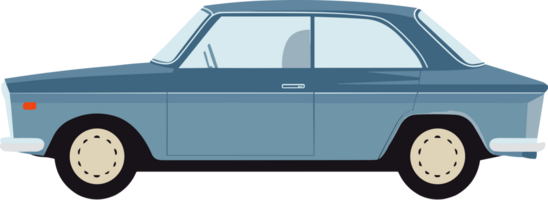blå pastell årgång bil illustration png