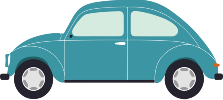 bleu pastel ancien voiture illustration png