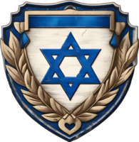 Vintage Israeli flag design. AI-Generated. png