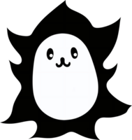 a cute ghost icon. AI-Generated. png