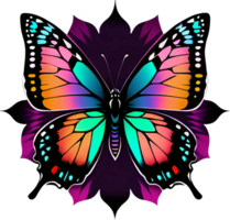 A drawing of a butterfly. AI-Generated. png