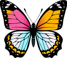 A drawing of a butterfly. AI-Generated. png