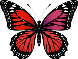 A drawing of a butterfly. AI-Generated. png