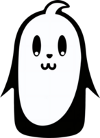 uma fofa fantasma ícone. gerado por ai. png