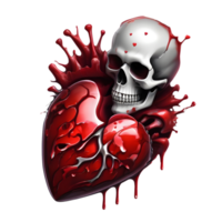 ghost with a broken heart. AI-Generated png