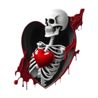 ghost with a broken heart. AI-Generated png