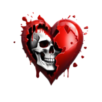 ghost with a broken heart. AI-Generated png