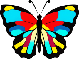 A drawing of a butterfly. AI-Generated. png