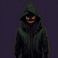 Men wear hoodies, duotone color style ai Generative photo