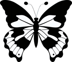 A drawing of a butterfly. AI-Generated. png