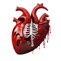 ghost with a broken heart. AI-Generated png