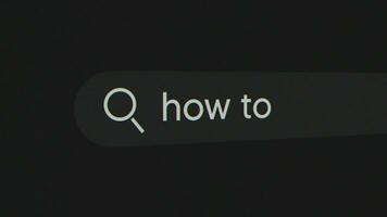 how to in a search bar video