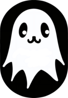 a cute ghost icon. AI-Generated. png