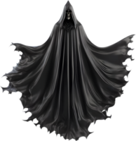 A terrifying black ghost king floated in the air. AI-Generated. png