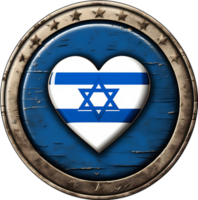 Vintage ▾ israeliano bandiera design. ai-generato. png
