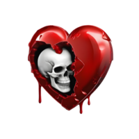 ghost with a broken heart. AI-Generated png