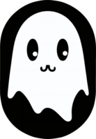 a cute ghost icon. AI-Generated. png