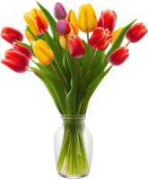 un' avvicinamento pittura di tulipani. ai-generato. png