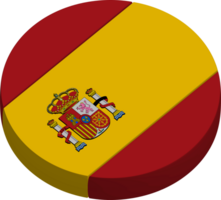 el bandera de España. botón bandera icono png