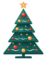 Kerstmis boom clip art ai generatief png