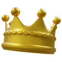 3d Gold royal king crown png