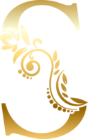 Gold Letter S png