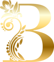 Gold Letter B png