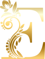 Gold Letter E png