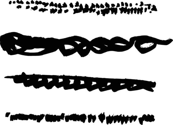 Abstract Brush Stroke Bundle, Vector Shapes, Dividers, and Black Paint Accents