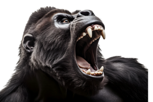 ai generativo aggressivo gorilla ululato png