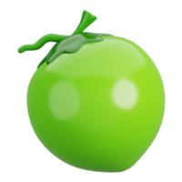 Noce di cocco isolato. cartone animato frutta icona. 3d rendere illustrazione. png