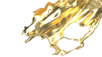 el oro chapoteo png imagen para decoración concepto 3d representación