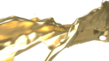 The Gold Splash png image for decor concept 3d rendering