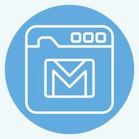 Icon Webmail. related to Communication symbol. blue eyes style. simple design editable. simple illustration vector