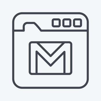Icon Webmail. related to Communication symbol. line style. simple design editable. simple illustration vector