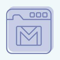 Icon Webmail. related to Communication symbol. two tone style. simple design editable. simple illustration vector